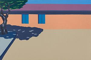 Schatten vor dem Haus, 2016, OelLeinwand, 60 x 90 cm
